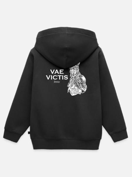 Brennus de Gaule - Vae victis - Sweat Premium à capuche zippé enfant bio - noir