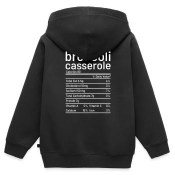 Brokkoli - Kinder Premium Organic Zip Hoodie - Schwarz - Hinten - AI Model Kid Male (0cm)