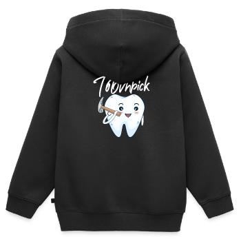 Dentist Dentist Dentist Teeth Gift - Kids Premium Organic Zip-up Hoodie - black - Back - AI Model Kid Male (0cm)
