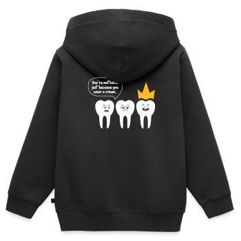 Dentist Dentist Dentist Teeth Gift - Kids Premium Organic Zip-up Hoodie - black - Back - AI Model Kid Male (0cm)