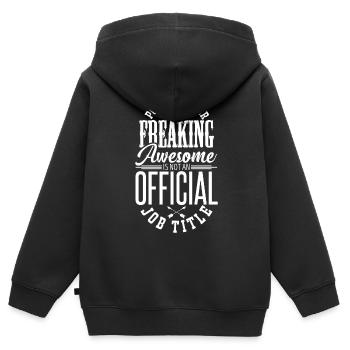 Polizei - Kinder Premium Organic Zip Hoodie - Schwarz - Hinten - AI Model Kid Male (0cm)