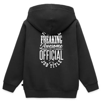 Feuerwehrmann - Kinder Premium Organic Zip Hoodie - Schwarz - Hinten - AI Model Kid Male (0cm)