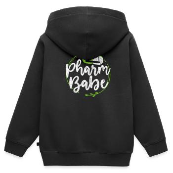 Apotheke - Kinder Premium Organic Zip Hoodie - Schwarz - Hinten - AI Model Kid Male (0cm)