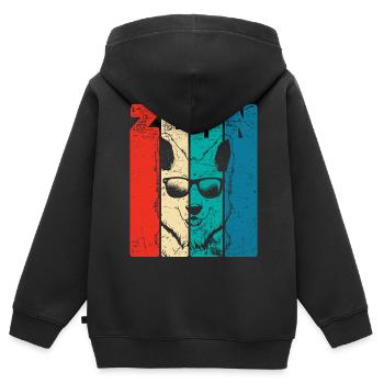 Retro Zehn 10 Jahre 10 . Geburtstag Schäferhund - Kinder Premium Organic Zip Hoodie - Schwarz - Hinten - AI Model Kid Male (0cm)