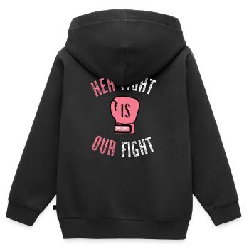 Ihr Kampf ist unser Kampf - Kinder Premium Organic Zip Hoodie - Schwarz - Hinten - AI Model Kid Male (0cm)