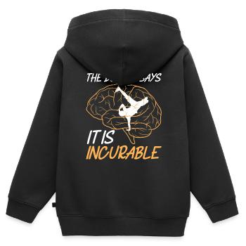 Breakdance Breakdancer Hip Hop Geschenk - Kinder Premium Organic Zip Hoodie - Schwarz - Hinten - AI Model Kid Male (0cm)