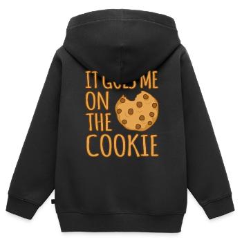 Biscuits - Sweat Premium à capuche zippé enfant bio - noir - Dos - AI Model Kid Male (0cm)