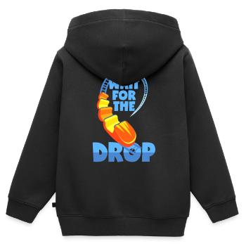 Achterbahn Spruch Looping Jahrmarkt Freizeitpark - Kinder Premium Organic Zip Hoodie - Schwarz - Hinten - AI Model Kid Male (0cm)