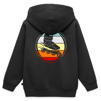 Roller - Sweat Premium à capuche zippé enfant bio - noir - Dos - AI Model Kid Male (0cm)
