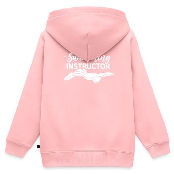 Schwimmlehrer Schwimmkurs Schwimmtrainer Beruf - Kinder Premium Organic Zip Hoodie - Rosa - Hinten - AI Model Kid Female (0cm)