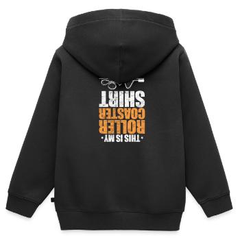 Roller Coaster Amusement Park Amusement Park Gift - Kids Premium Organic Zip-up Hoodie - black - Back - AI Model Kid Male (0cm)