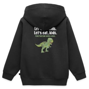 Englisch Lehrer - Kinder Premium Organic Zip Hoodie - Schwarz - Hinten - AI Model Kid Male (0cm)