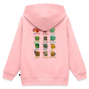 RpG Role Play Pen & Paper - Kids Premium Organic Zip-up Hoodie - rose - Back - AI Model Kid Female (0cm)