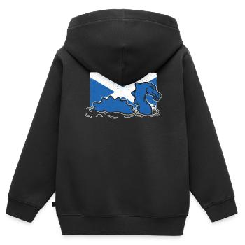 Loch Ness Nessie Monster Schottland - Kinder Premium Organic Zip Hoodie - Schwarz - Hinten - AI Model Kid Male (0cm)