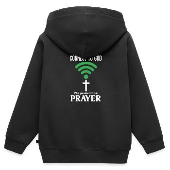 Pastor Parrer Priester Religion Kirche Geschenk - Kinder Premium Organic Zip Hoodie - Schwarz - Hinten - AI Model Kid Male (0cm)
