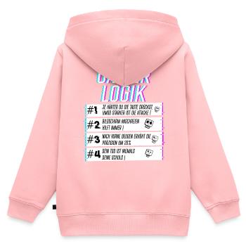 Gamer Logik beim Zocken Gaming Spieler Zocker - Kinder Premium Organic Zip Hoodie - Rosa - Hinten - AI Model Kid Female (0cm)