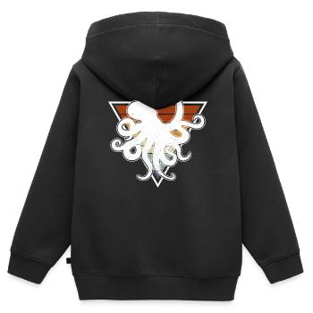 Oktopus Kraken Tintenfisch Tentakel - Kinder Premium Organic Zip Hoodie - Schwarz - Hinten - AI Model Kid Male (0cm)