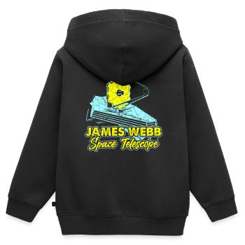 James Webb Weltraumteleskop - Kinder Premium Organic Zip Hoodie - Schwarz - Hinten - AI Model Kid Male (0cm)