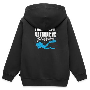Diver - Kids Premium Organic Zip-up Hoodie - black - Back - AI Model Kid Male (0cm)