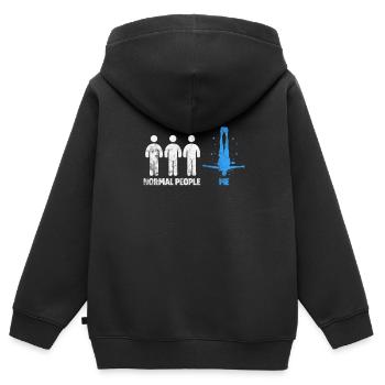 Diver - Kids Premium Organic Zip-up Hoodie - black - Back - AI Model Kid Male (0cm)
