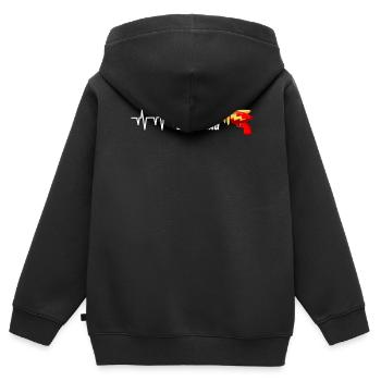 Laser Tag - Sweat Premium à capuche zippé enfant bio - noir - Dos - AI Model Kid Male (0cm)