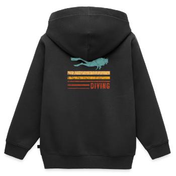 Diver - Kids Premium Organic Zip-up Hoodie - black - Back - AI Model Kid Male (0cm)