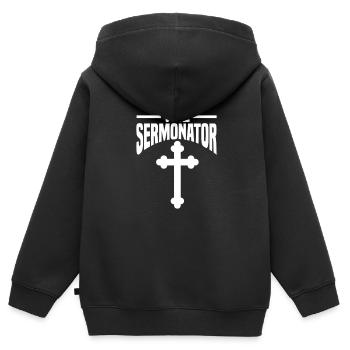 Pastor Parrer Priest Religion Church Gift - Kids Premium Organic Zip-up Hoodie - black - Back - AI Model Kid Male (0cm)