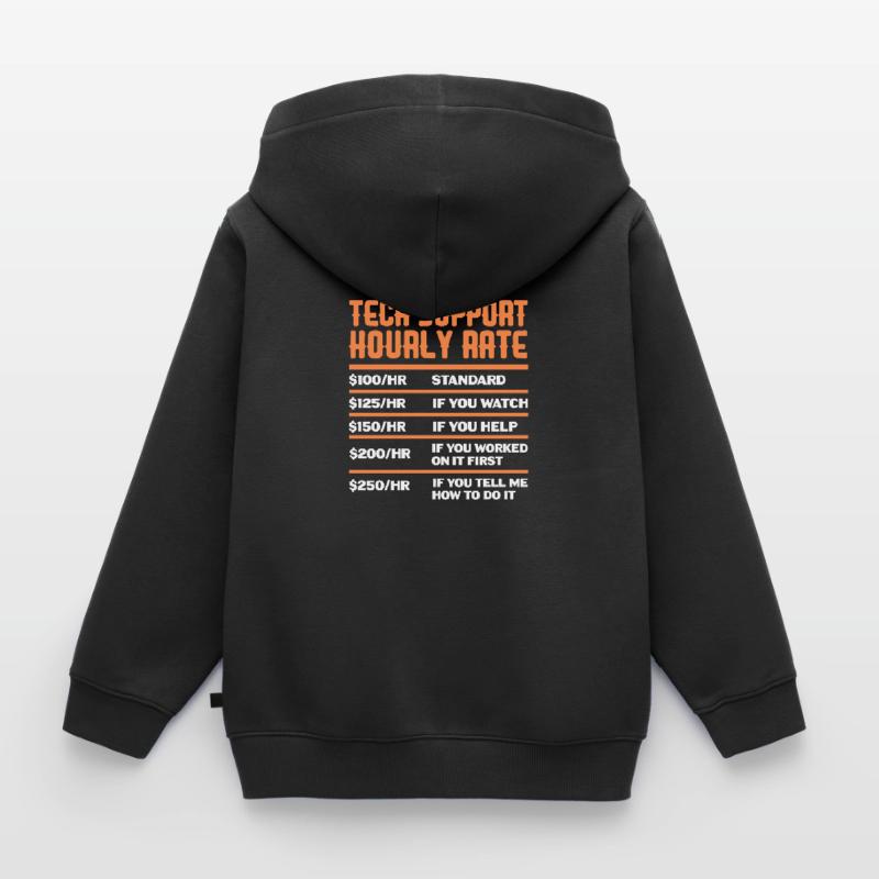 Technischer Support Computer It Admin Geschenk Kinder Premium Organic Zip Hoodie