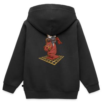 Schach - Kinder Premium Organic Zip Hoodie - Schwarz - Hinten - AI Model Kid Male (0cm)