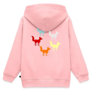 Fox - Kids Premium Organic Zip-up Hoodie - rose - Back - AI Model Kid Female (0cm)