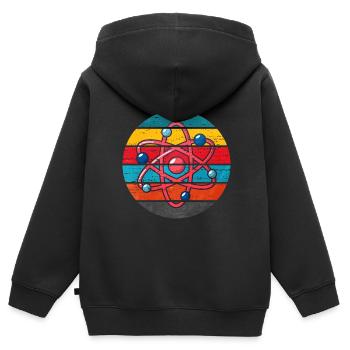 Wissenschaft - Kinder Premium Organic Zip Hoodie - Schwarz - Hinten - AI Model Kid Male (0cm)
