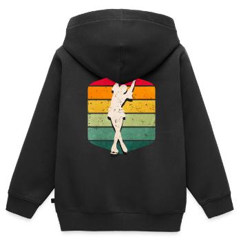 Eiskunstlauf - Kinder Premium Organic Zip Hoodie - Schwarz - Hinten - AI Model Kid Male (0cm)