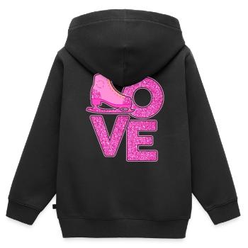Eiskunstlauf - Kinder Premium Organic Zip Hoodie - Schwarz - Hinten - AI Model Kid Male (0cm)