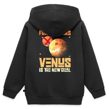 Forget Mars - Venus Is The New Deal - Venus Planet - Kinder Premium Organic Zip Hoodie - Schwarz - Hinten - AI Model Kid Male (0cm)