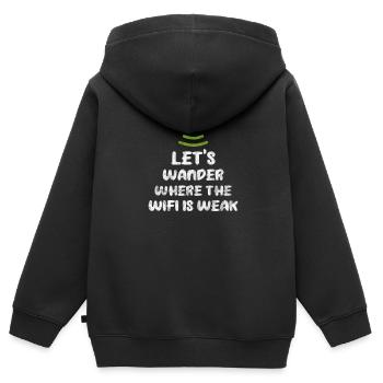 Forêt - Sweat Premium à capuche zippé enfant bio - noir - Dos - AI Model Kid Male (0cm)