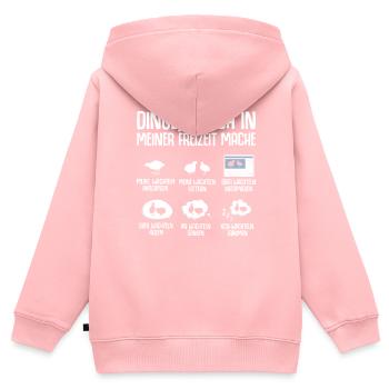 Wachtelzüchter Wachtel Geschenk Wachtelzucht - Kinder Premium Organic Zip Hoodie - Rosa - Hinten - AI Model Kid Female (0cm)