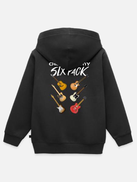 Gitarre - Kinder Premium Organic Zip Hoodie - Schwarz