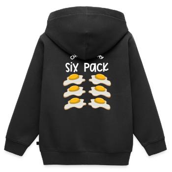 Oeuf - Sweat Premium à capuche zippé enfant bio - noir - Dos - AI Model Kid Male (0cm)