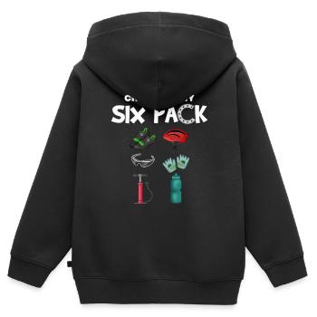 Cycling cycling - Kids Premium Organic Zip-up Hoodie - black - Back - AI Model Kid Male (0cm)