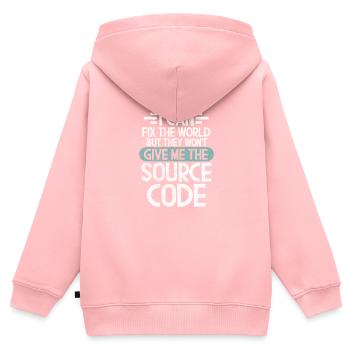 Programmierer - Kinder Premium Organic Zip Hoodie - Rosa - Hinten - AI Model Kid Female (0cm)