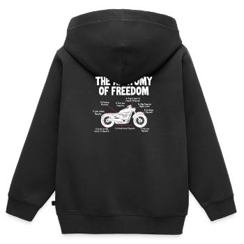 Biker - Kids Premium Organic Zip-up Hoodie - black - Back - AI Model Kid Male (0cm)