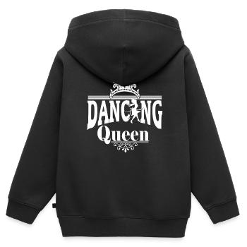 Crown Dancing Dancing Queen avec Dancer - Sweat Premium à capuche zippé enfant bio - noir - Dos - AI Model Kid Male (0cm)