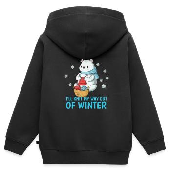 Humor - Kinder Premium Organic Zip Hoodie - Schwarz - Hinten - AI Model Kid Male (0cm)