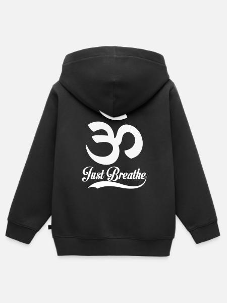 Ohm Namaste - Kinder Premium Organic Zip Hoodie - Schwarz