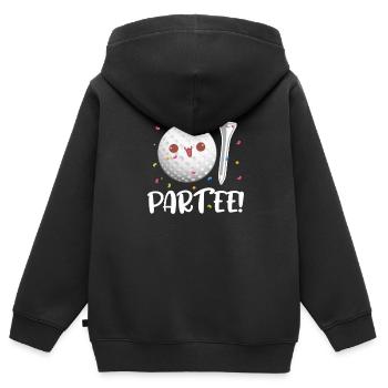 Golf Golfer Golfschläger Golfball Geschenk - Kinder Premium Organic Zip Hoodie - Schwarz - Hinten - AI Model Kid Male (0cm)