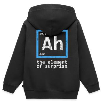 Überraschung des Periodensystems - Kinder Premium Organic Zip Hoodie - Schwarz - Hinten - AI Model Kid Male (0cm)