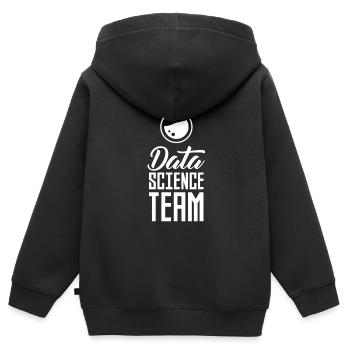 Team Data Science Data Scientist Data - Kids Premium Organic Zip-up Hoodie - black - Back - AI Model Kid Male (0cm)