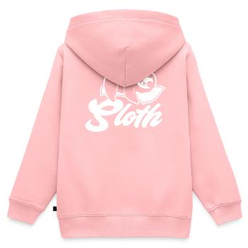 Faultier Faul Faultiere Süß - Kinder Premium Organic Zip Hoodie - Rosa - Hinten - AI Model Kid Female (0cm)