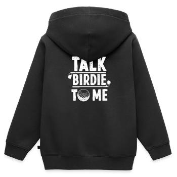 Golf Golfer Golfschläger Golfball Geschenk - Kinder Premium Organic Zip Hoodie - Schwarz - Hinten - AI Model Kid Male (0cm)