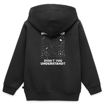 Chemie Chemiker Chemisch Labor Nerd Geschenk - Kinder Premium Organic Zip Hoodie - Schwarz - Hinten - AI Model Kid Male (0cm)